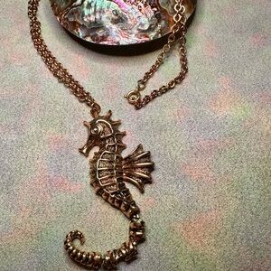 Elegant Gold Seahorse Pendant Necklace